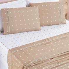 Imagem de Jogo De Cama Casal King Size Romance Petit Poa  200 Fios 04 Peças Supe