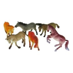 Imagem de Brinquedo Kit Animais 6 Cavalos Em Miniatura Coleção Fazenda - Toy Kin