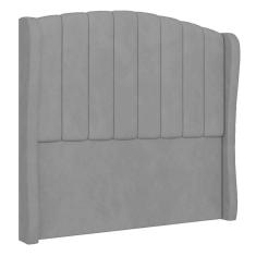 Imagem de Cabeceira Casal Cama Box 140cm Glenda I02 Veludo Cinza Mpozenato