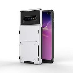 Imagem de SORAKA Capa para Samsung Galaxy S10 5G com porta-cartões Capa para carteira Samsung Galaxy S10 5G Capa PC TPU 2 em 1 de camada dupla Capa à prova de choque com capacidade para 5 cartões