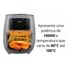 Imagem de Air Fryer Fritadeira Sem Óleo Alta Qualidade Bak 4,5l 1000w, Preto 