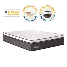 Imagem de Colchão de Molas Ensacadas Euro Pillow Ultragel Luxo Queen 158cm
