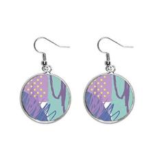 Imagem de Brinco feminino Happy Abstract Plants Art Pattern Ear Pendente Silver Drop Jewelry