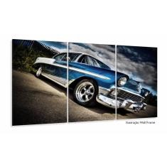 Imagem de Quadro Decorativo Carro Vintage 3 Partes 120x60