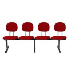 Imagem de Cadeira Longarina 4 Lugares Estofada Ecoflex