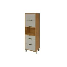 Imagem de Paneleiro De Cozinha Imperatriz c/ 2 Portas E 3 Gavetas (1 Forno) 70cm Freijo/off White - Nesher