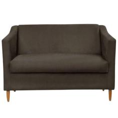 Imagem de Namoradeira Sofá 2 Lugares Tila Suede Marrom