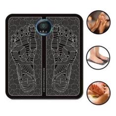 Imagem de Massageador Tapete Pulso Elétrico Perna Pés Ems Almofada Pé Cor Preto