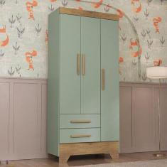 Imagem de Guarda Roupa Infantil 3 Portas 2 Gavetas Catavento Rodial
