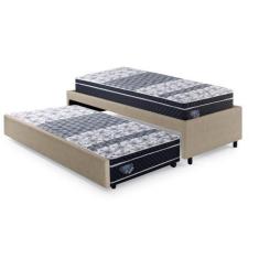 Imagem de Bicama Solteiro Bege 88X188 Com Dois Colchões Gransleep Ecoflex Molas
