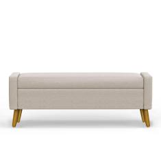 Imagem de Recamier Bau Paris 1,60m Linho Bege - Inova Decor