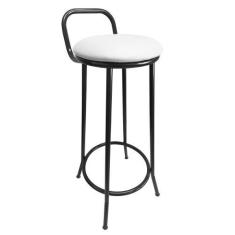 Imagem de Banqueta Alta Drink New de Metal Estofada Banco Alto Para Cozinha Bar 
