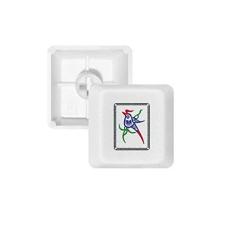 Imagem de Mahjong Bamboo Bar 1 azulejo padrão teclado mecânico PBT kit de atualização para jogos