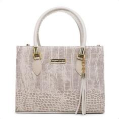 Imagem de Bolsa lorena croco cores alça transversal - LORANA VITORIA, Marfim