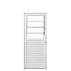 Imagem de Porta de Alumínio com Basculante 210x80cm Lado Esquerdo Hale Esquadria