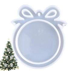 Imagem de Moldes de enfeite de Natal de silicone, moldes de enfeite de Natal para resina - Moldes artesanais para ornamentos festivos | Moldes dos ornamento do pendente do Natal, moldes do Natal do pendente do