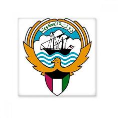 Imagem de Decalque brilhante de ejo de cerâmica com emblema nacional da África do Kuwait