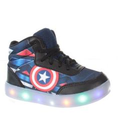 Imagem de Tenis Botinha Capitão Infantil Masculino De Led Luz Com Pulseira - Isa
