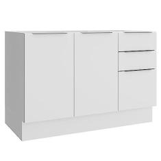 Imagem de Balcão de Pia Madesa Stella 2 Portas e 3 Gavetas - Branco