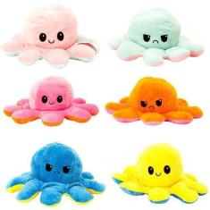 Imagem de Polvo Do Humor De Pelúcia Fofinho Colorido Bbr Toys Dupla Fa