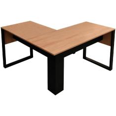 Imagem de Mesa De Canto Para Escritorio Me4181 Amendoa Preto Tecno Mobili Amendoa Preto