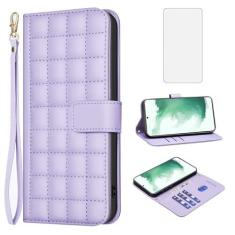 Imagem de Asuwish Capa de celular para Samsung Galaxy S22 Plus S22+ 5G Capa carteira com protetor de tela de vidro temperado, alça de pulso, suporte para cartão, capa flip para celular S22+5G S22plus 22S + S 22