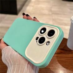 Imagem de Capa de telefone de silicone Soft Candy para iPhone 14 13 12 11 Pro Max X Xs XR Max Capa à prova de choque, verde, para iPhone 14Plus