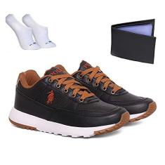 Imagem de Tenis Masculino Sapatenis da Polo Elite casual cadarço sapato + meia e carteira