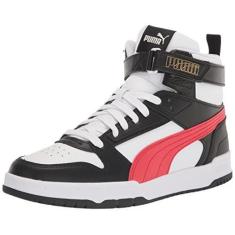 Imagem de PUMA RBD Game Tênis masculino, Puma Branco de alto risco vermelho-puma Black-Puma Team Gold, 42