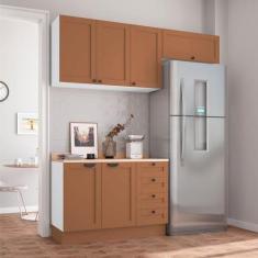 Imagem de Cozinha Modulada 3 Peças 2 Aéreos 1 Balcão Arizona Cabecasa Madeiramad