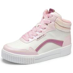 Imagem de Tênis Infantil Menina Casual Conforto Cano Alto Pink Cats