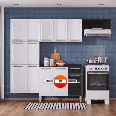 Imagem de Cozinha Itatiaia Luce Compacta 3 Pecas Branco Nicho Preto