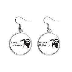 Imagem de Brinco de prata com pingente Happy Ghost Fear Halloween