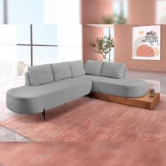 Imagem de Sof  De Canto Boreal Base De Madeira Direito