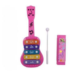 Imagem de Xilofone e Gaita Infantil Kit Musical Brinquedo Mini Instrumento Music