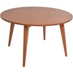 Imagem de Mesa Elegance Redonda Em Madeira Maciça 136cm Amêndoa