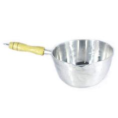 Imagem de Caçarola Alumínio Polido Japi Cabo Madeira Sem Tampa 14Cm