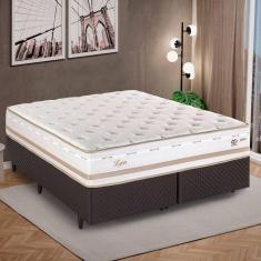 Imagem de Colchão King Molas Maxspring Lyon 193x203x31cm Herval Branco / Bege