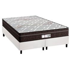 Imagem de Cama Box Queen: Colchão Molas Probel MasterPocket Ensacadas ProDormir Evolution + Base CRC Courano Branco(158x198)
