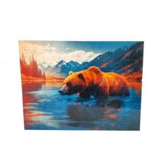 Imagem de Quebra-Cabeça Urso Caçador de 150 peças em MDF