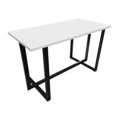 Imagem de Mesa Halden C/ Tampo 120 X 60 Cm Escritório Preto/Branco - Genus Móvei