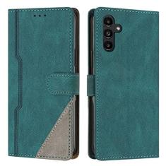 Imagem de Capa compatível com Samsung Galaxy A25, capa carteira para Galaxy A25, capa fina de couro PU, capa flip de couro, porta-cartões, capa protetora à prova de choque com alça de pulso (Cor