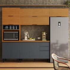 Imagem de Cozinha Completa Itatiaia Ideale com 4 Peças, 10 Portas, 11 Prateleiras e 2 Gavetas – 270cm de Largura