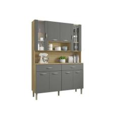 Imagem de Armario Cozinha Golden 8 Portas Mdp Gavetas Freijo Gris - Kits Parana