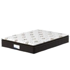 Imagem de Colchão Casal Molas Ensacadas Granville Pillow Top 138x188x28cm Marrom/Branco Probel - Suporta até 110kg por Pessoa