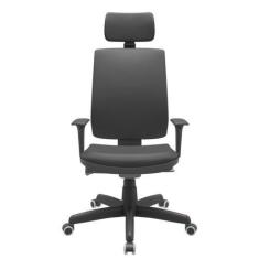 Imagem de Cadeira Office Brizza Soft Vinil Preto Autocompensador Com Encosto Cab