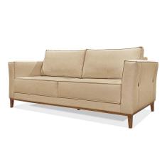 Imagem de Sofá 2 Lugares Base De Madeira Grace 190 Cm Linho S04 - D`rossi Cor Dourado