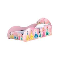 Imagem de Cama Solteiro Princesas Com Proteção Lateral Mdf - Rosa