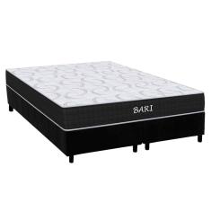 Imagem de Cama Box Queen: Colchão Espuma D45 Orthoflex Bari + Base crc Suede Black (158x198)