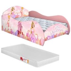 Imagem de Cama Juvenil 150X70 Infantil Montessoriana Com Colchão Grade Proteção